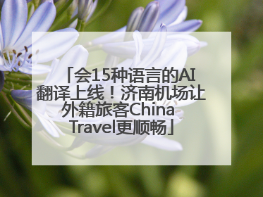 会15种语言的AI翻译上线！济南机场让外籍旅客China Travel更顺畅