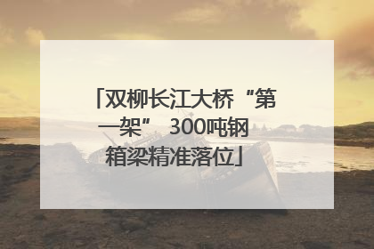 双柳长江大桥“第一架” 300吨钢箱梁精准落位