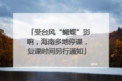 受台风“蝴蝶”影响，海南多地停课，复课时间另行通知