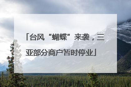 台风“蝴蝶”来袭，三亚部分商户暂时停业