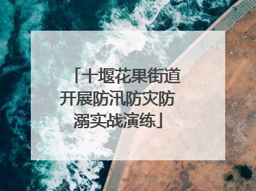 十堰花果街道开展防汛防灾防溺实战演练