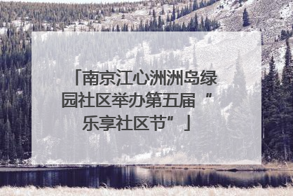南京江心洲洲岛绿园社区举办第五届“乐享社区节”