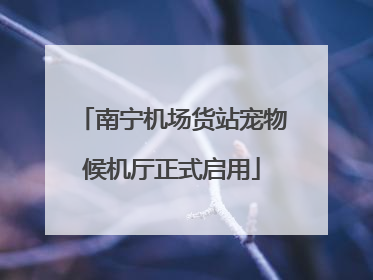 南宁机场货站宠物候机厅正式启用