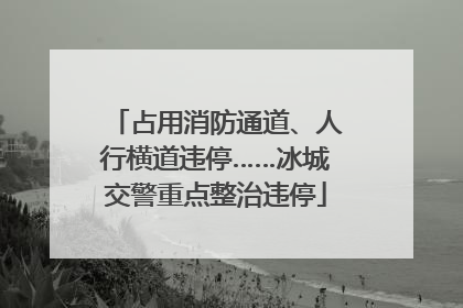 占用消防通道、人行横道违停……冰城交警重点整治违停