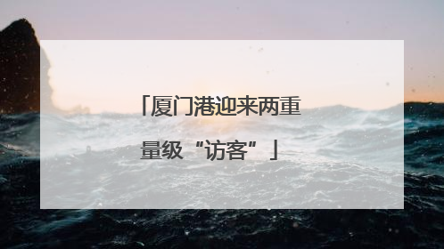 厦门港迎来两重量级“访客”