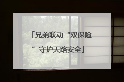 兄弟联动“双保险”守护天路安全