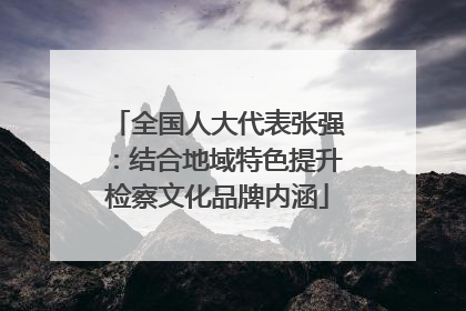 全国人大代表张强：结合地域特色提升检察文化品牌内涵
