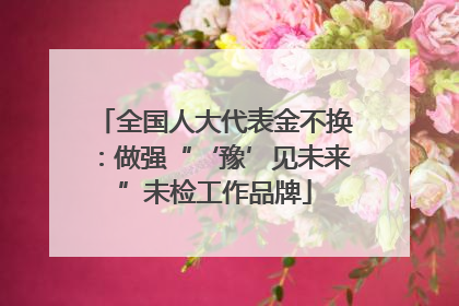全国人大代表金不换：做强“‘豫’见未来”未检工作品牌