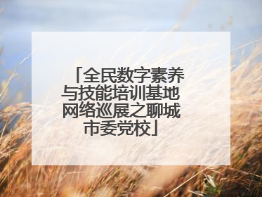 全民数字素养与技能培训基地网络巡展之聊城市委党校