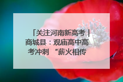 关注河南新高考｜商城县：观庙高中高考冲刺 “薪火相传”助力备考