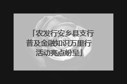 农发行安乡县支行普及金融知识万里行活动亮点纷呈