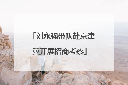 刘永强带队赴京津冀开展招商考察