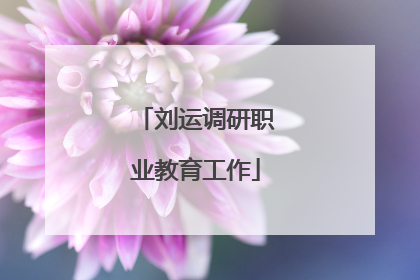 刘运调研职业教育工作