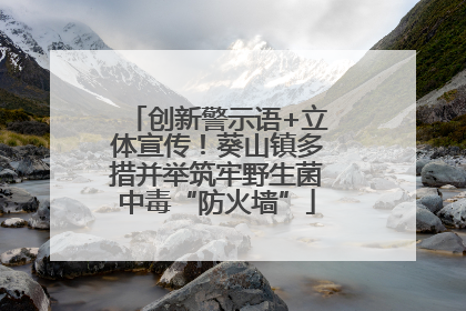 创新警示语+立体宣传！葵山镇多措并举筑牢野生菌中毒“防火墙”