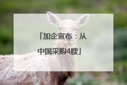 加企宣布：从中国采购4艘