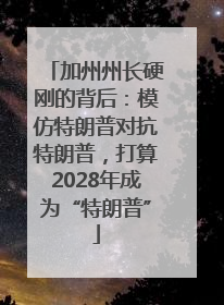 加州州长硬刚的背后：模仿特朗普对抗特朗普，打算2028年成为“特朗普”