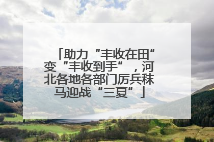 助力“丰收在田”变“丰收到手”，河北各地各部门厉兵秣马迎战“三夏”