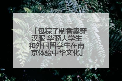 包粽子制香囊穿汉服 华裔大学生和外国留学生在南京体验中华文化