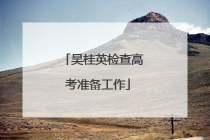 吴桂英检查高考准备工作
