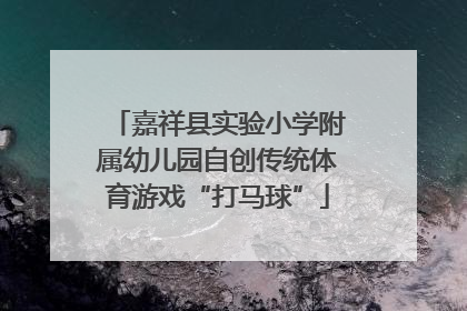 嘉祥县实验小学附属幼儿园自创传统体育游戏“打马球”
