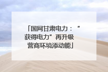 国网甘肃电力：“获得电力”再升级 营商环境添动能