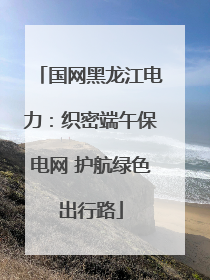国网黑龙江电力：织密端午保电网 护航绿色出行路
