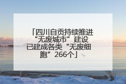 四川自贡持续推进“无废城市”建设 已建成各类“无废细胞”266个