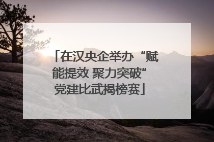 在汉央企举办“赋能提效 聚力突破”党建比武揭榜赛