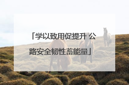 学以致用促提升 公路安全韧性蓄能量