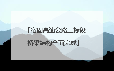 宿固高速公路三标段桥梁结构全面完成