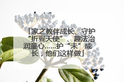 家之教伴成长、守护“折翼天使”、趣法治润童心……护“未”成长，他们这样做