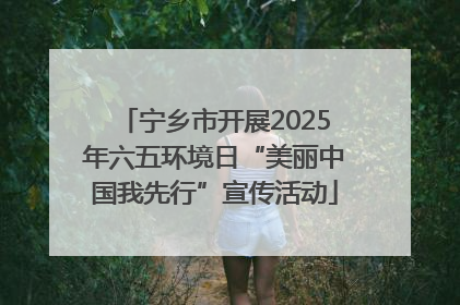 宁乡市开展2025年六五环境日“美丽中国我先行”宣传活动