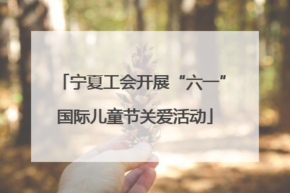 宁夏工会开展“六一”国际儿童节关爱活动