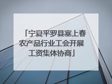宁夏平罗县塞上春农产品行业工会开展工资集体协商