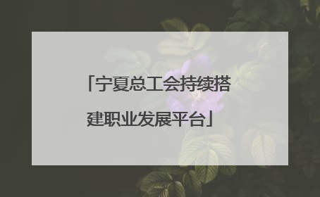 宁夏总工会持续搭建职业发展平台