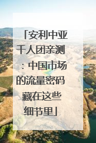 安利中亚千人团亲测：中国市场的流量密码 藏在这些细节里