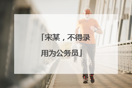 宋某，不得录用为公务员