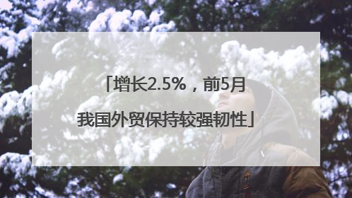 增长2.5%，前5月我国外贸保持较强韧性