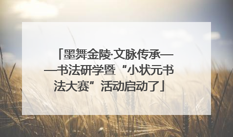 墨舞金陵·文脉传承——书法研学暨“小状元书法大赛”活动启动了