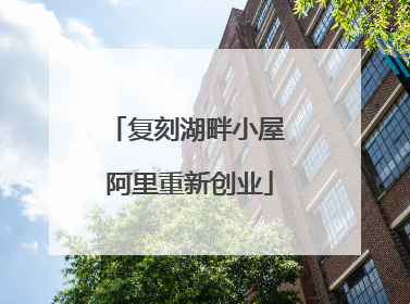 复刻湖畔小屋 阿里重新创业