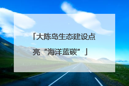 大陈岛生态建设点亮“海洋蓝碳”