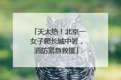天太热！北京一女子爬长城中暑，消防紧急救援