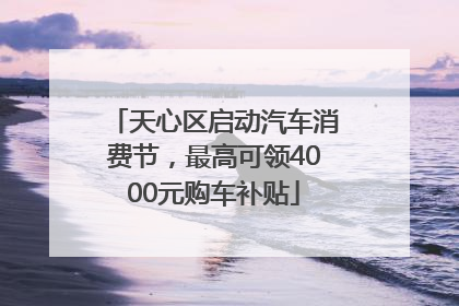 天心区启动汽车消费节，最高可领4000元购车补贴