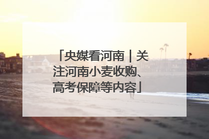 央媒看河南｜关注河南小麦收购、高考保障等内容