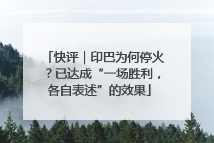 快评｜印巴为何停火？已达成“一场胜利，各自表述”的效果