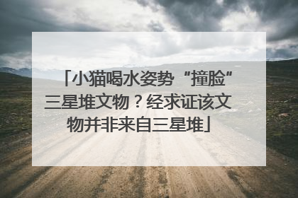 小猫喝水姿势“撞脸”三星堆文物？经求证该文物并非来自三星堆