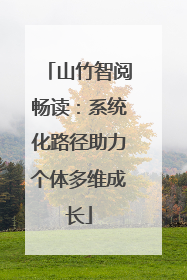 山竹智阅畅读：系统化路径助力个体多维成长