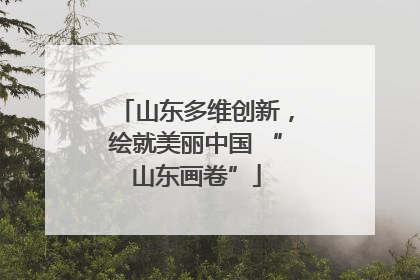 山东多维创新，绘就美丽中国 “山东画卷”