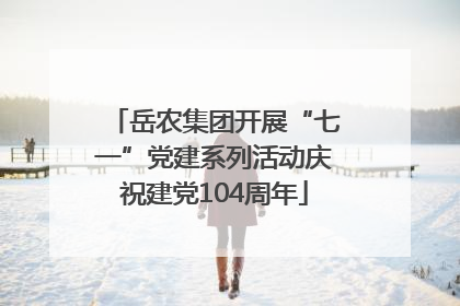 岳农集团开展“七一”党建系列活动庆祝建党104周年