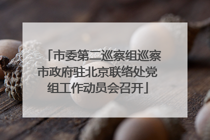 市委第二巡察组巡察市政府驻北京联络处党组工作动员会召开